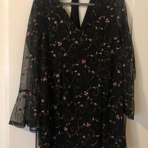 Bcbg embroidered dress